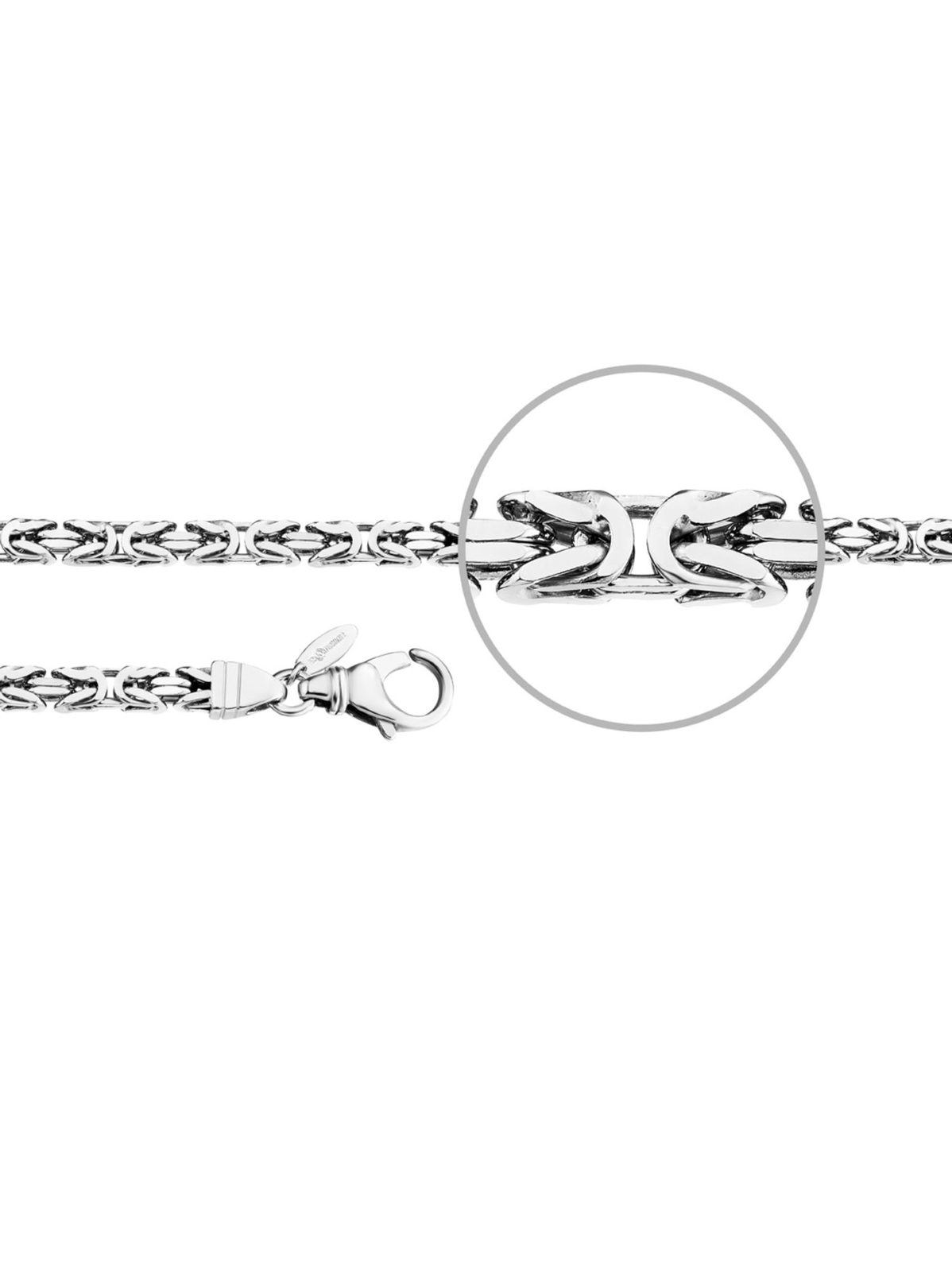 Нарукавная повязка для волос Kettenmacher Herren из стерлингового серебра 925 пробы Silber 21 см KO3-21S