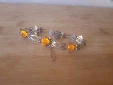 835 Silberarmband & Bernstein, Fischland, alt (23/52)