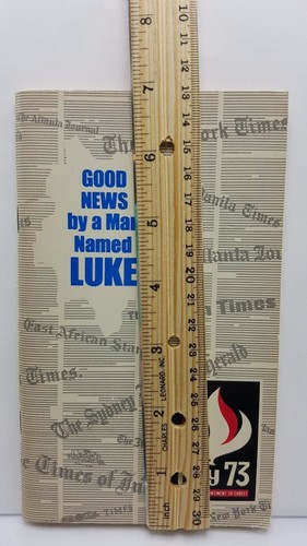 Good news by a Man Named Luke Gospel Paperback book Key 73 1971 New Testament - Imagen 2 de 7
