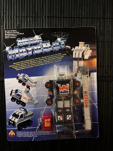 1980's Mega Moto Bot Boom Crane Truck Die Cast And Plastic, New In Package 8543