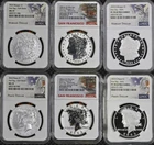 6 coin set 2023 morgan & peace silver dollars ngc ms pf rp 70 All SHOW EDITION S