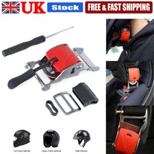 1 Set Helmet Quick Release Buckle Kit Ratcheted Chin Strap Adapter new