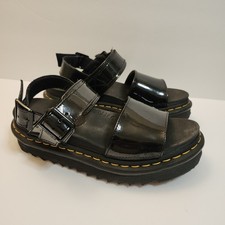 Dr. Martens Voss Women’s Size 7 Platform Sandals Leather Black **READ