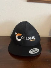 Celsius Live Fit Energy Drink Cap America Trucker Hat Black Mens OSFM Snapback