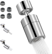 Kitchen Sink Tap Aerator Solid Brass 80-Degree Big Angle Swivel Faucet Aerator D