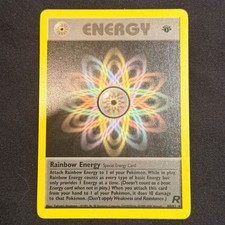 Rainbow Energy 80/82 1st Edition Pokemon TCG LP Team Rocket Regular