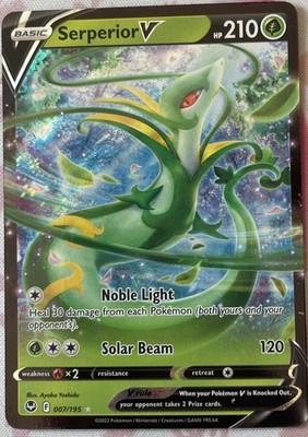 Serperior V 007/195 Swsh12: Sword & Shield - Silver Tempest Holo