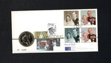 1997 Golden Wedding Anniversary Royal Mail/Royal Mint Coin Cover with £5 Coin