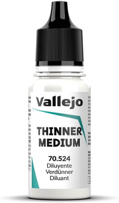 Vallejo Verdünner Medium, farbloses Verdünnungsmittel für Acrylfarben, 18 ml Flasche, Idee