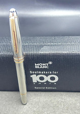 Montblanc Meisterstuck Ballpoint Pen Silver Body + Bronze Clips l Black Ink