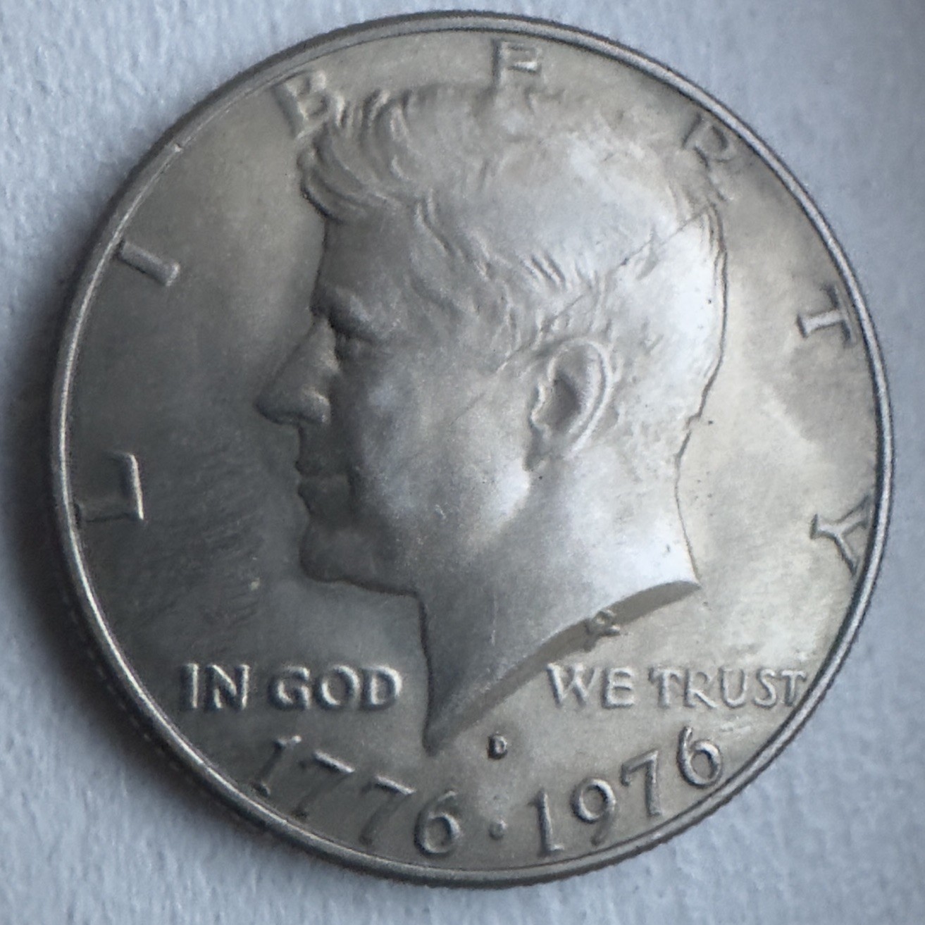1776-1976 D Bicentennial Kennedy Half Dollar!With Filled Mint Mark ...