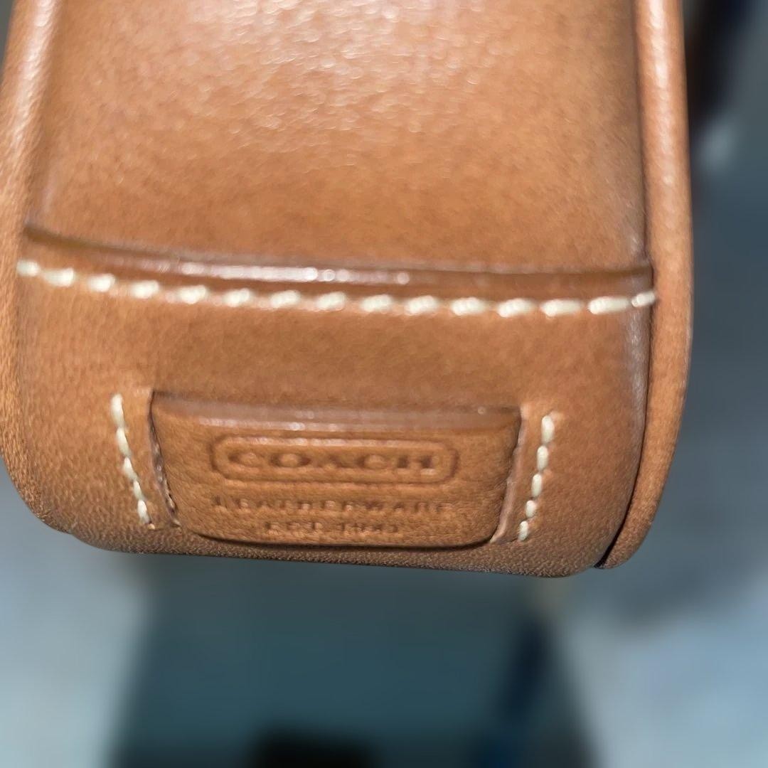 COACH Shoulder Bag Brown Leather  Authentic thumbnail 20