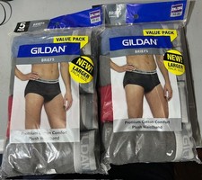 Gildan Briefs Mens 2XL 44-46 Premium Cotton Comfort 2 new Packs 10 Pair