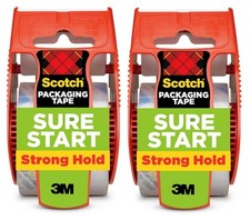Sure Start Packing Tape, Clear, Quiet Unwind and Easy Start, Moving Supplies, 1.