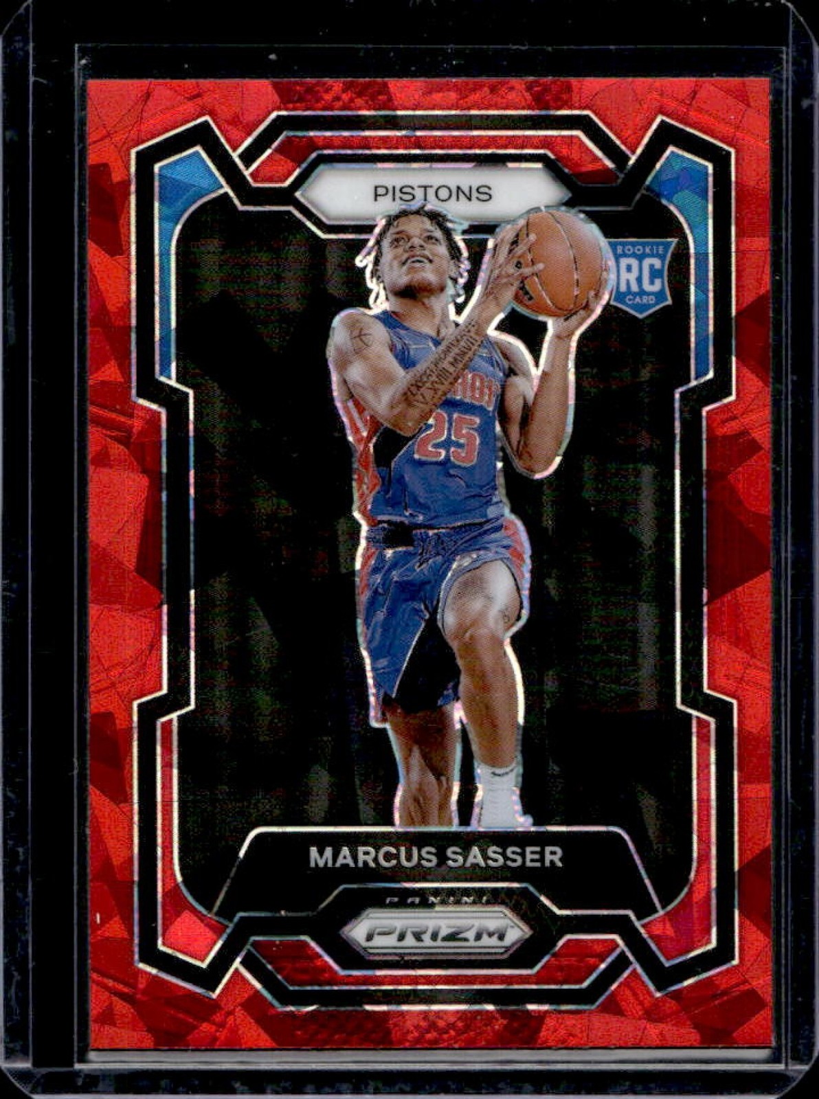 2023-24 Prizm Marcus Sasser RC Prizm Red Ice Rookie #174 Pistons
