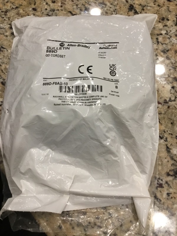 New-No Box; Allen-Bradley 889D-F8AB-10 Cordset; M12; 8 Pin Female; 10m L 
