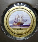 Vasa - Famous Ships of the World Coin Gold Plated 24k Gold Plated