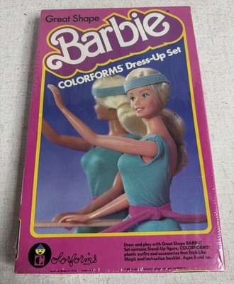 Vintage Barbie Colorforms 1980's Dress Up Set 683 Great Shape New / Sealed