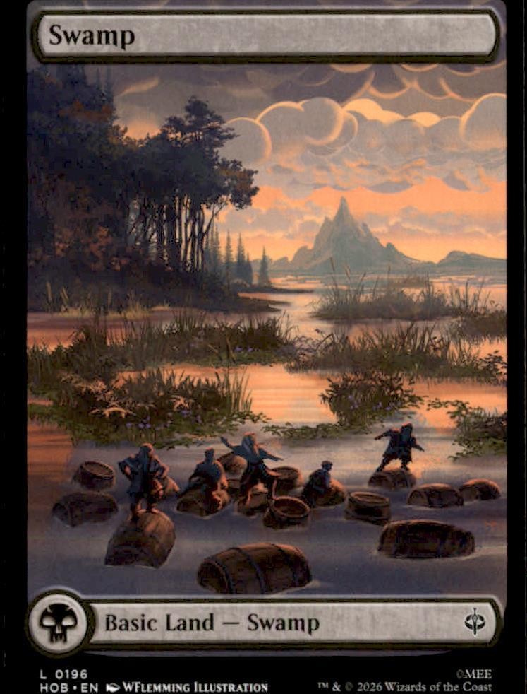 Swamp (0196) 196 Land The Hobbit Magic: The Gathering Lightly Played