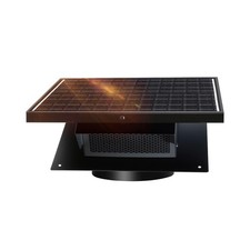 25W Solar Roof Vent Fan with 8-Inch Removable Roof Vent, Solar-Powered Attic ...