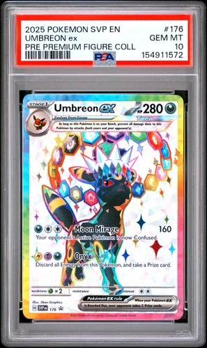154911572 Umbreon ex 2025 Pokemon SV Prismatic Evolutions Promo #176 PSA 10