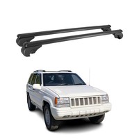 DachträGer FüR Jeep Grand Cherokee 1991-1999 GepäCkträGer Aluminium Schwarz 2X