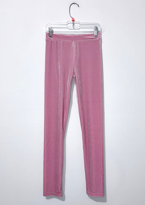 Crewcuts Girls Velours Leggings 10 Pink Elastic Waist Pull On Pants NWT