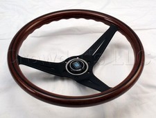 Nardi 5069.35.2000 Deep Corn Mahogany Wood Steering Wheel Black Spokes Genuine