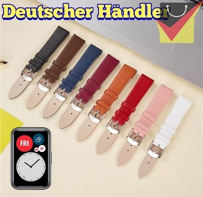 Echtleder Armband für Huawei Watch Fit /NEW /SE, Uhrenarmband Band Strap smart