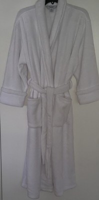 NAUTICA UNISEX Flush White Shawl Collar Bathrobe Roomy Size S/P
