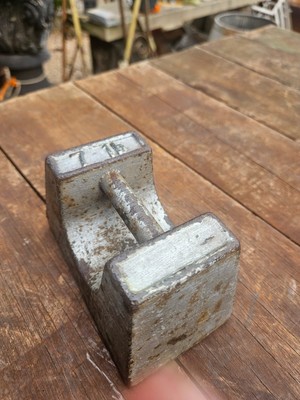 Vintage Gusseisen 7lb Gewicht Türstopper Pavillon windig 3,175kg Werkstatt Basteln
