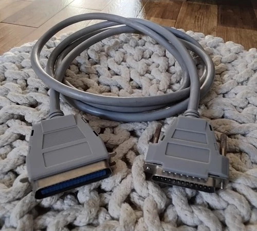 Vintage & Retro - 90s PC 2M Printer Cable - 25 pin Male to 36 pin Centronic Male