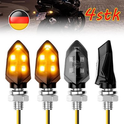4 X LED Mini Blinker mit E-Nummer Motorrad Quad ATV Roller E-geprüft