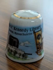 John F. Kennedy Library Souvenir  Thimble Boston Massachusetts