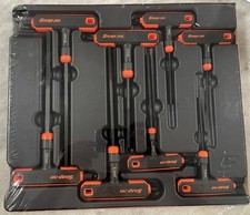 Snap-on Orange 8 Pc Metric T-shapedl-shaped Hex Wrench Set 210 Mm Awsgm800bo