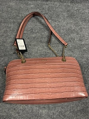 DKNY Bryant Top Zip Shoulder Bag Mauve Pink MSRP $228 NWT