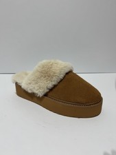 BCTEX Coll Womens Fuzzy Slippers Brown Size 9 M