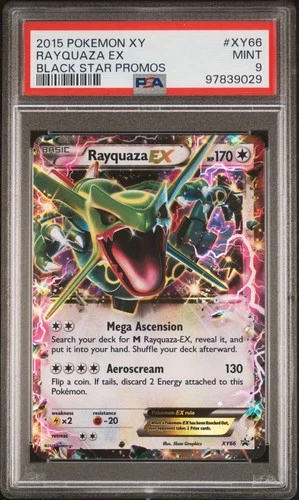 2015 POKEMON XY BLACK STAR PROMOS XY66 RAYQUAZA EX PSA 9 POP 13 NO 10S
