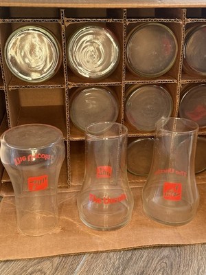 Vintage 7-Up ''The Uncola'' Drinking Glasses The Uncola Upside Down Set Of 4 NEW
