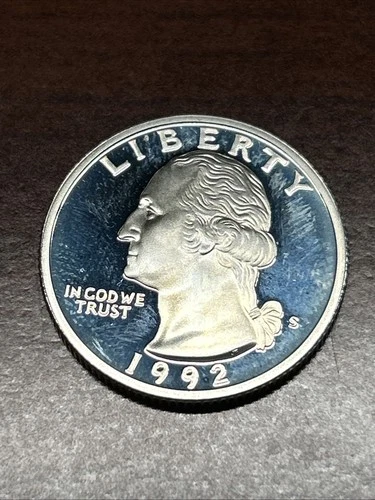 1992-S 25c Uncirculated Proof Silver Quarter