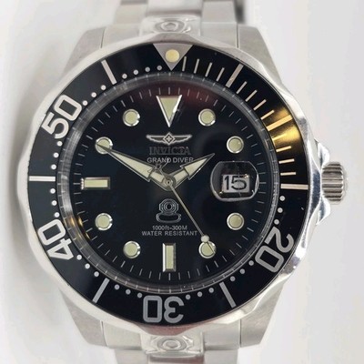 Invicta Men's Automatic Grand Diver Watch Black Dial 47mm 3044