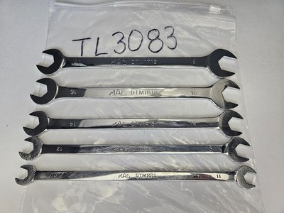 MAC TOOLS #DTM SERIES METRIC THIN LOW TORQUE DUAL OPEN END WRENCH SET 10MM-19MM