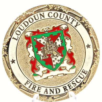 Loudoun County Fire & Rescue 911 Shift Supervisor Challenge Coin 1.75''
