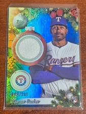 2025 Topps Holiday - Relics Kumar Rocker #PR-KR Blue Metallic /299 (MEM, RC)