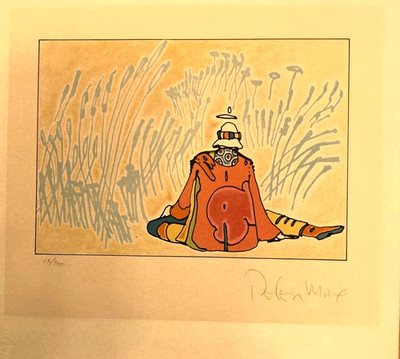 Peter Max During Atlantis Signed and numbered 13/300 Unframed Surrealism Rare