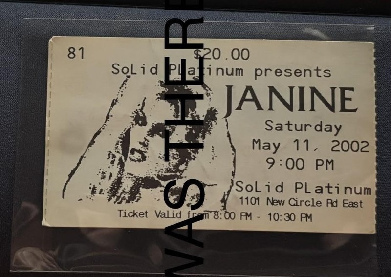 Janine Lindemulder Ticket Feature Dancer Lexington, KY 2002 Solid Platinum Vivid
