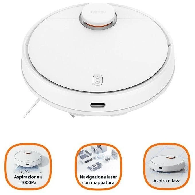 XIAOMI S10 ROBOT ASPIRAPOLVERA LAVAPAVIMENTI GOOGLE ALEXA ANIMALI TAPPETI - Immagine 4 di 4