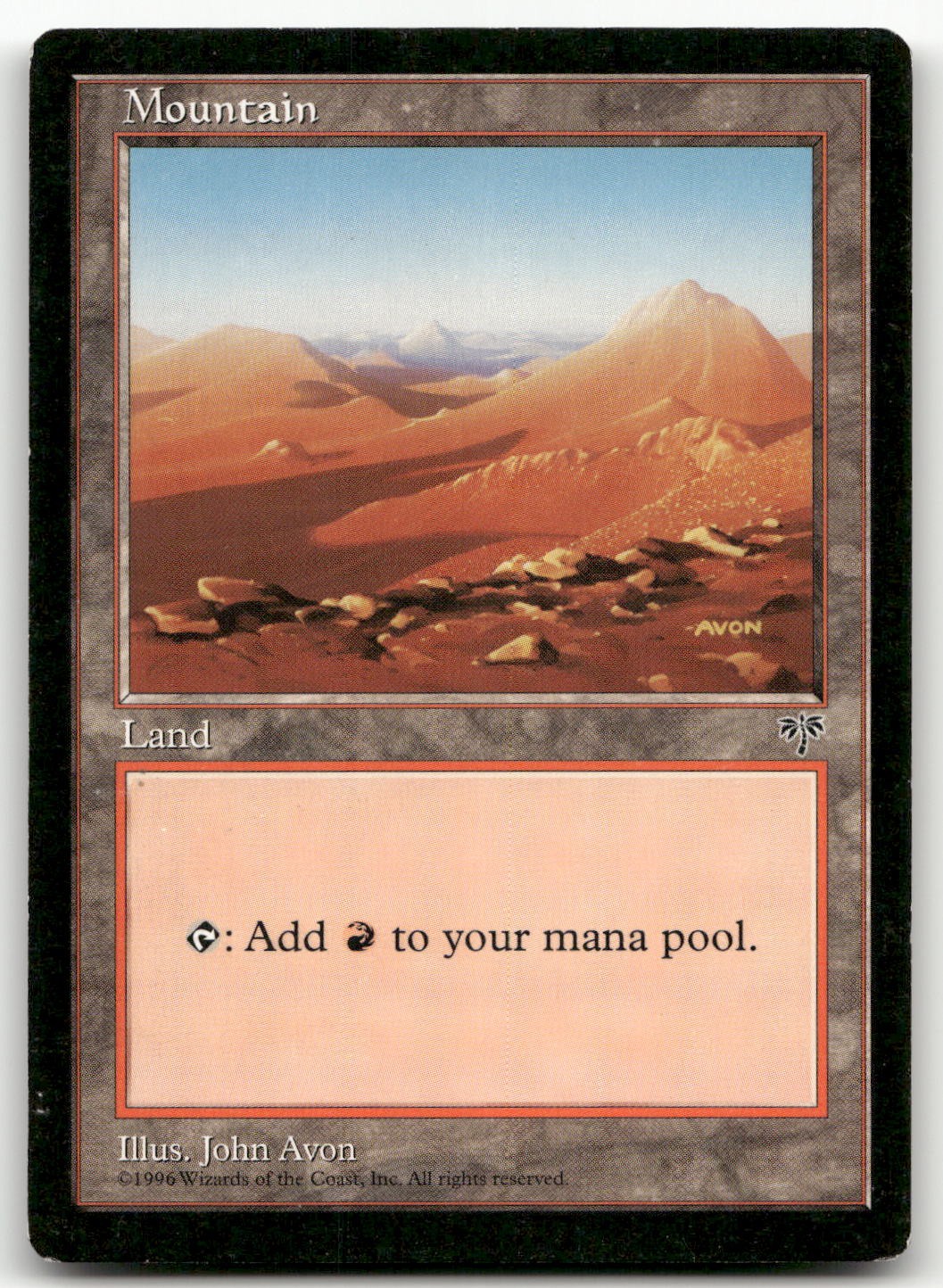 Mountain (Orange) (MP) Mirage MIR Magic MTG