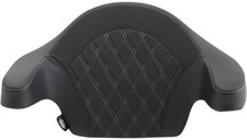 Drag Specialties 0822-0438 Tour Box Pad - Double Diamond - Silver Stitch