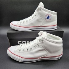Converse Mens 11.5 Chuck Taylor All Star High Street Mid White Sneakers Shoes